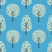 cute colorful trees seamless pattern design for wallpaper vector