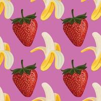 mixed fruits hand draw vegetable seamless pattern design vector