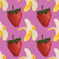 frutas mixtas dibujar a mano vegetales diseño de patrones sin fisuras vector