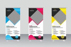 Corporate rollup or x banner design template vector