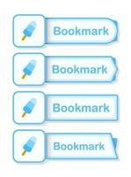 Set of colored bookmarks with Ice Cream vector