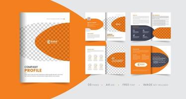 Company profile brochure template layout design, multipage corporate brochure design and editable template layout, annual report template design. vector