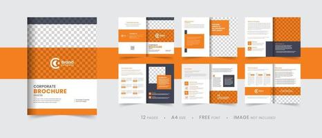 Company profile brochure template layout design, multipage corporate brochure design and editable template layout, annual report template design. vector