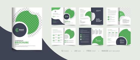 Company profile brochure template layout design, multipage corporate brochure design and editable template layout, annual report template design. vector