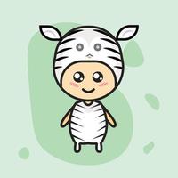cute zebra mascot vector illustration,
