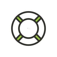 Ilustración del icono del neumático de boya, ayuda. diseño vectorial vector