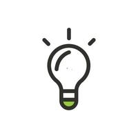 lamp icon illustration, idea. vector design