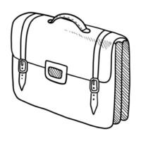 VECTOR ILLUSTRATION OF A MAN'S BRIEFCASE ISOLATED ON A WHITE BACKGROUND. DOODLE DRAWING BY HAND