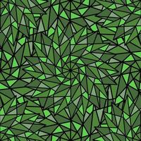 fondo transparente de vector verde abstracto con estrellas geométricas complejas en forma de caleidoscopio