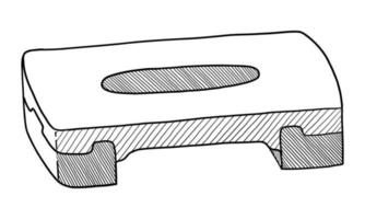 ilustración vectorial de una plataforma escalonada aislada en un fondo blanco. garabato dibujando a mano vector