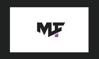 Alphabet letters Initials Monogram logo MF, FM, F and M vector