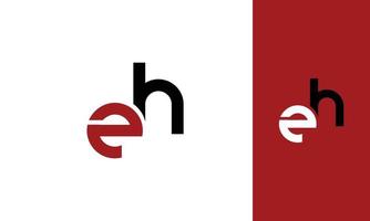 Alphabet letters Initials Monogram logo EH, HE, E and H vector