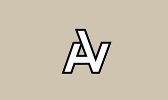 Alphabet letters Initials Monogram logo VA, AV, V and A vector