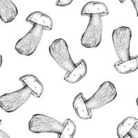 Seamless pattern with mushrooms . Vector illustration