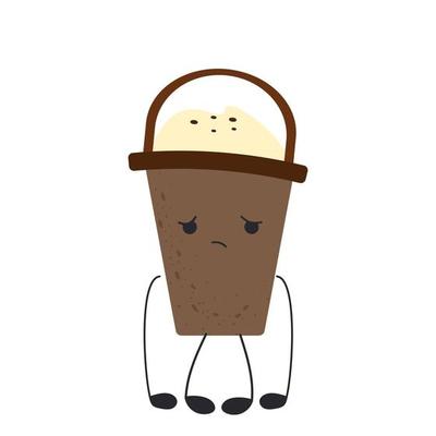 A discontented cup of coffee. A grudge