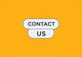 Contact us button. Contact us text web template. Sign icon banner vector