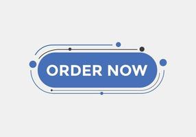 Order Now text button. Web button banner template Order Now vector