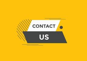 Contact us button. Contact us text web template. Sign icon banner vector