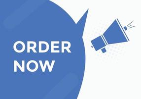 Order Now text button. Web button banner template Order Now vector