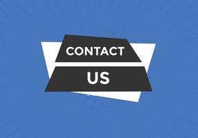 Contact us button. Contact us text web template. Sign icon banner vector