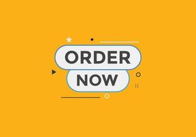 Order Now text button. Web button banner template Order Now vector