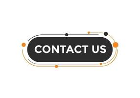 Contact us text button. Web button template Contact us vector