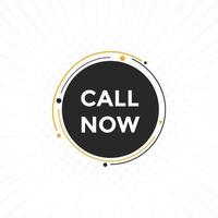 Call now text button. Web button template Call now vector