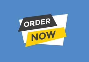 Order Now button. Order Now text web banner template. Sign icon banner vector