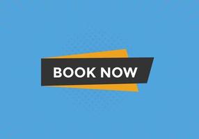 Book now button. Book now text web template. Modern web Banner template vector