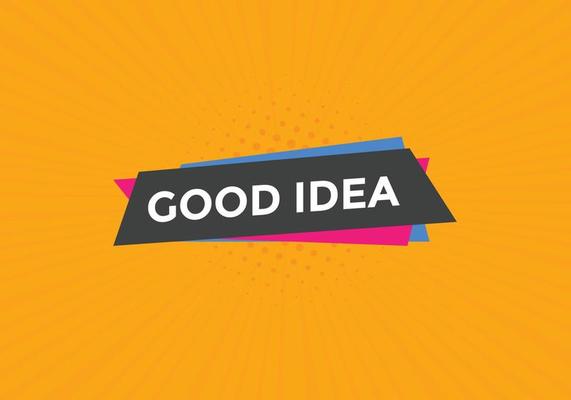 Good idea text button. Web button banner template Good idea