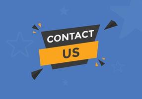 Contact us text button. Web button template Contact us vector