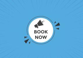 Book now button. Book now text web template. Modern web Banner template vector