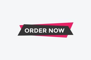 Order Now button. Order Now text web banner template. Sign icon banner vector