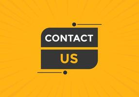 Contact us text button. Web button template Contact us vector