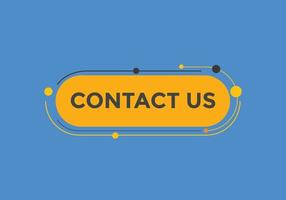 Contact us button. Contact us text web template. Sign icon banner vector