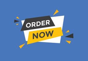 Order Now button. Order Now text web banner template. Sign icon banner vector