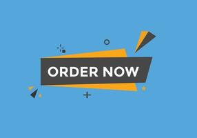 Order Now text button. Web button banner template Order Now vector