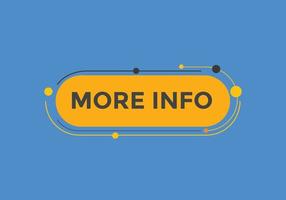 More info button. More info text web banner template. Sign icon banner vector