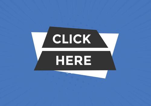 Click here text button. Web button template Click here vector