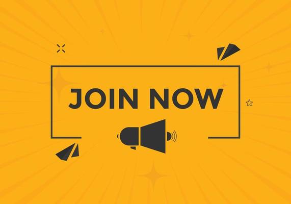 Join now button. Good idea text web banner template. Sign icon banner
