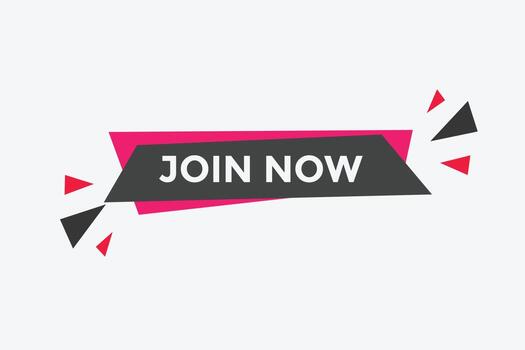 Join now button. Good idea text web banner template. Sign icon banner vector