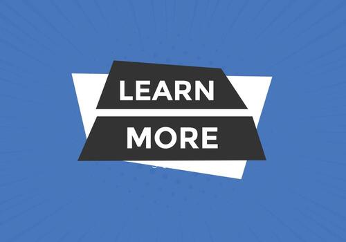 Learn more button. Good idea text web banner template. Sign icon banner vector