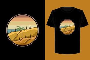 Nature retro vintage t shirt design vector