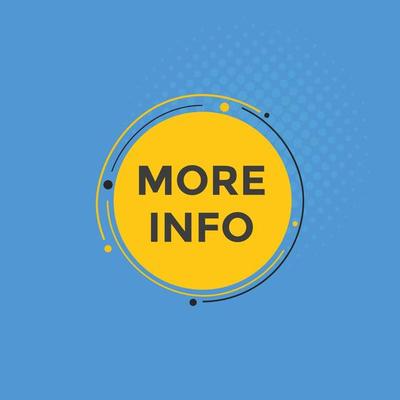 More info button. More info text web banner template. Sign icon banner