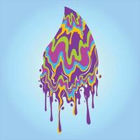 Melting colorful Trippy drip Water Vector illustrations for your work Logo, mascot merchandise t-shirt, stickers and Label designs, poster, greeting cards advertising business company or brands.