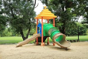 Colorful playground in the park photo