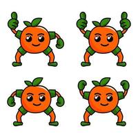 Vector illustration of cute fruits