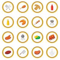 BBQ icons circle