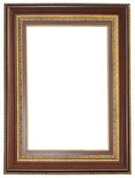 marco de madera aislado sobre fondo blanco foto