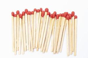 Matchsticks isolated on white background photo